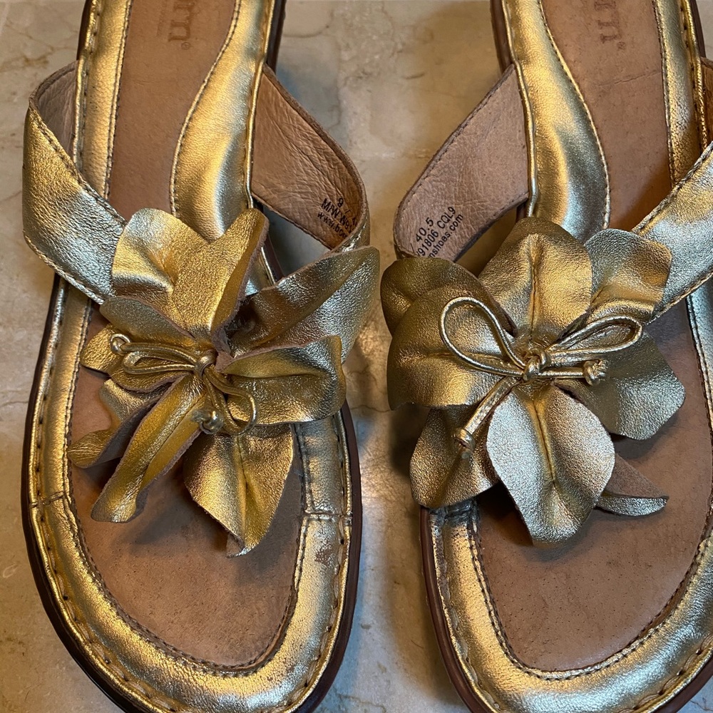 Born gold sandals